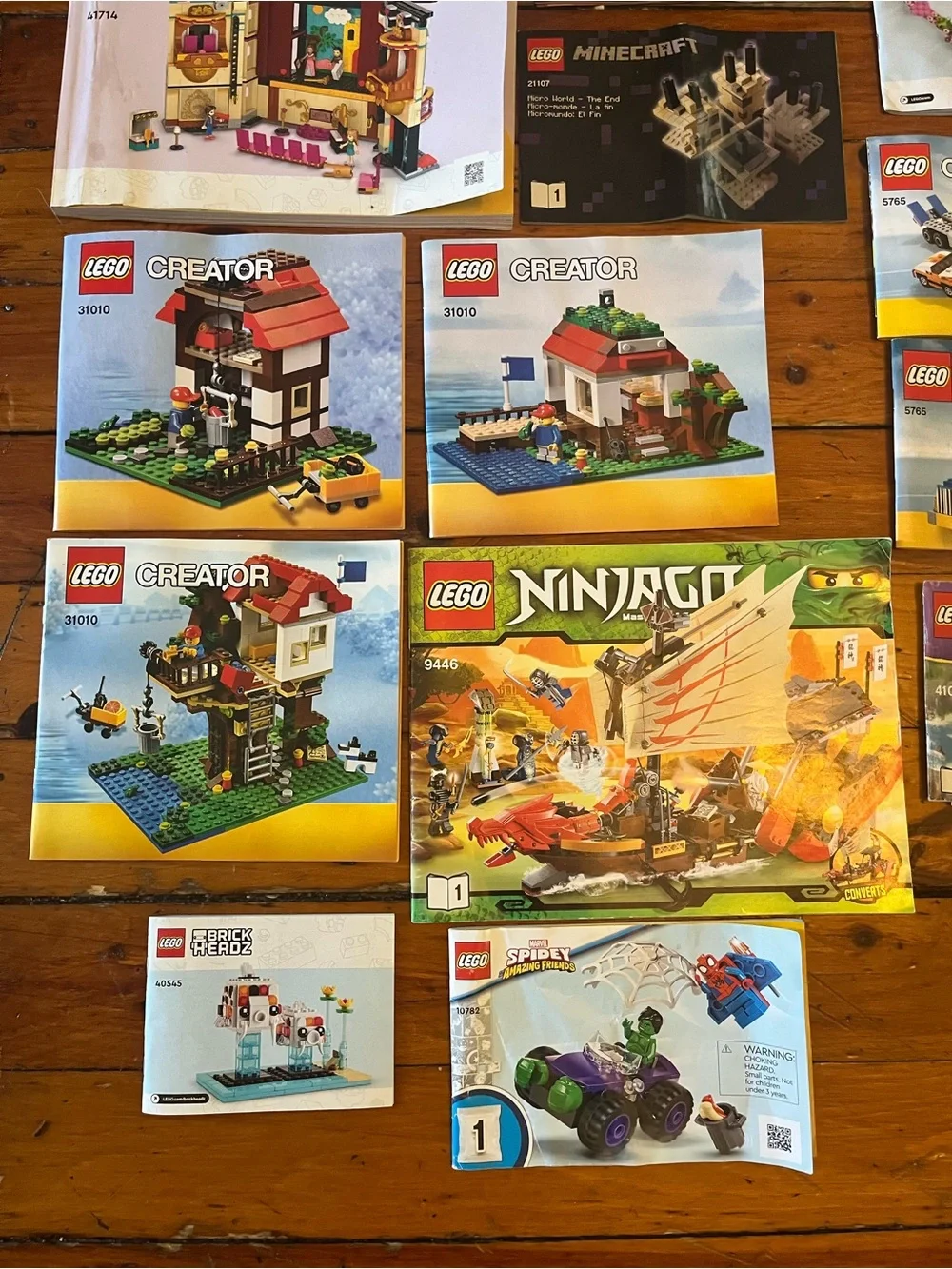 Lego Instruction Manuals Creator Friends Ninjago Minecraft Spidey Bundle*